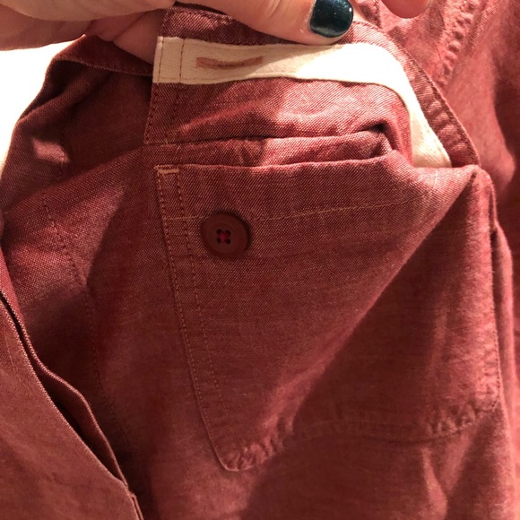 Patagonia red button down shirt sz 10 - Picture 4 of 7